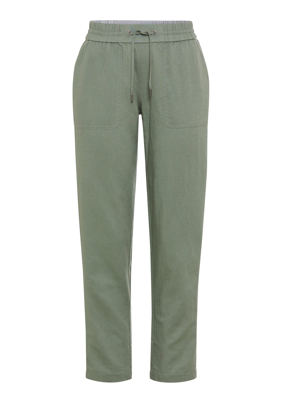 Linen Blend Cropped Pant