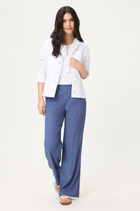 Pantalon ample en tissu froissé