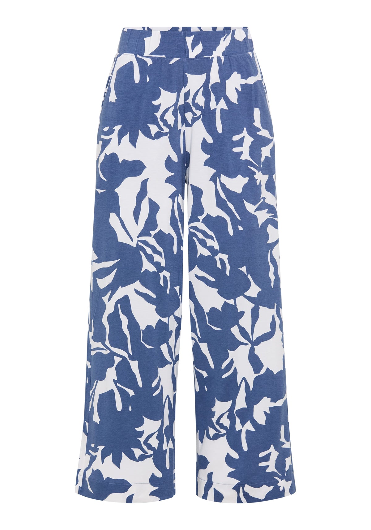 Abstract Floral Jersey Cropped Pant