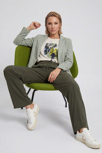 Pantalon en sergé à cordon de serrage à la taille