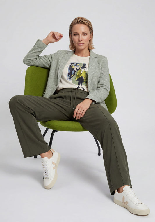 Pantalon en sergé à cordon de serrage à la taille