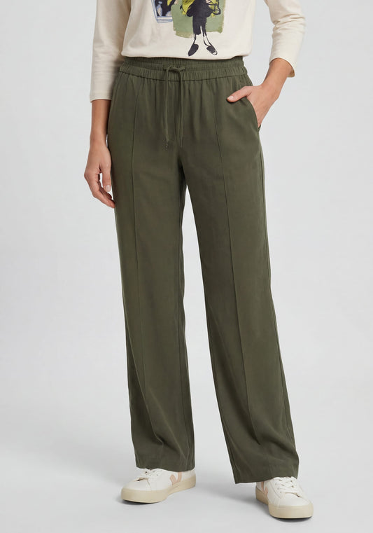 Pantalon en sergé à cordon de serrage à la taille
