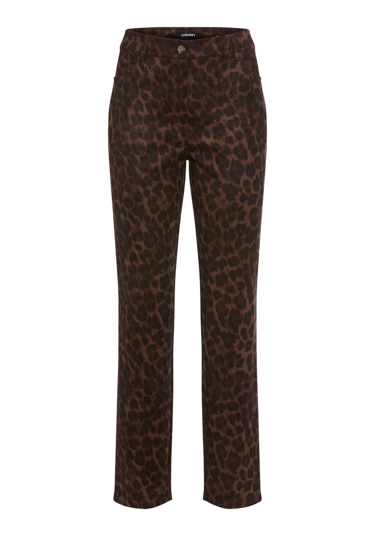 Faux Suede Leopard Print Pant