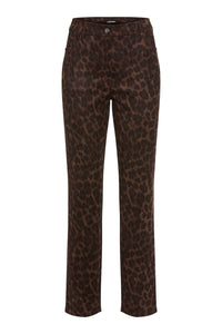 Faux Suede Leopard Print Pant