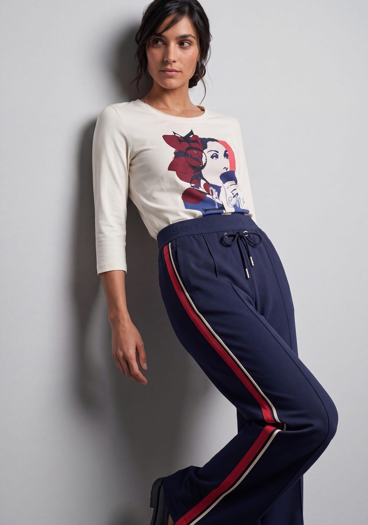 Side Stripe Jersey Knit Pant