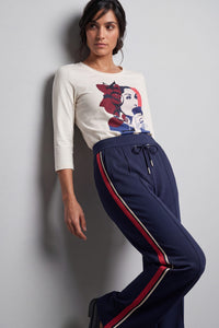 Side Stripe Jersey Knit Pant