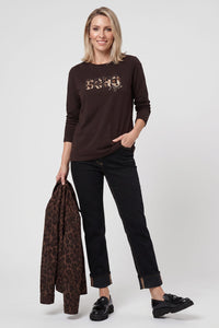 Denim Jeans with Contrast Hem