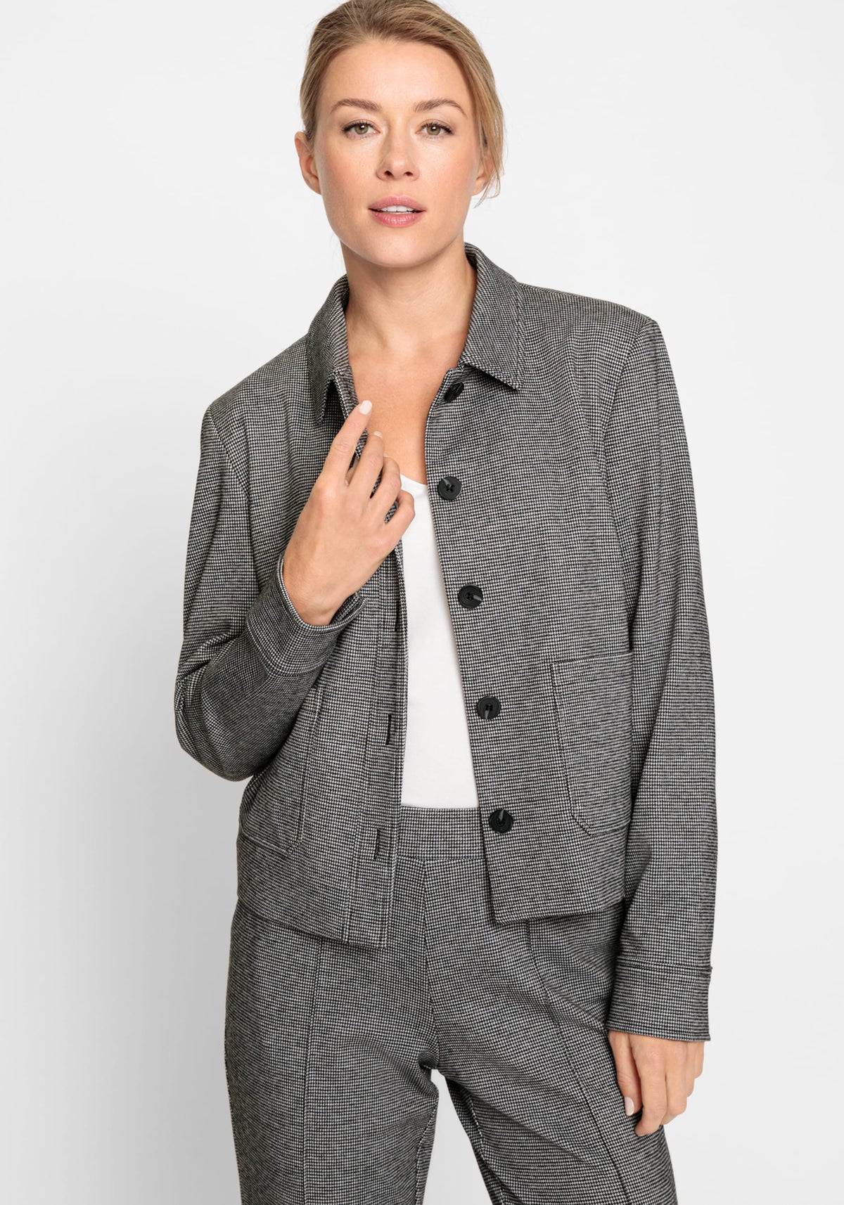 Micro Houndstooth Jacket