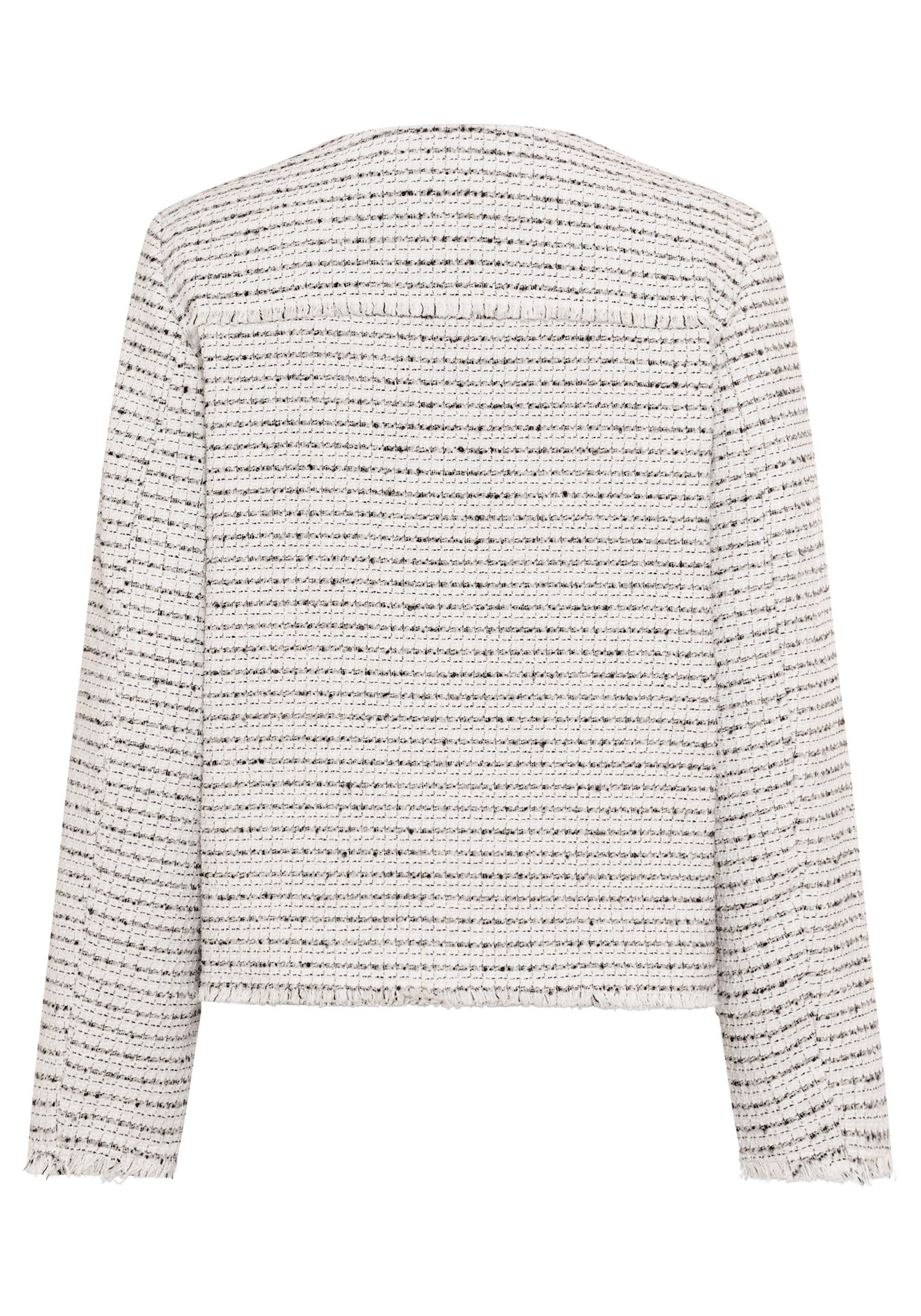 【新品未使用】Louise Classic Tweed Jacket Collarless Tweed Jacket - Olsen Fashion