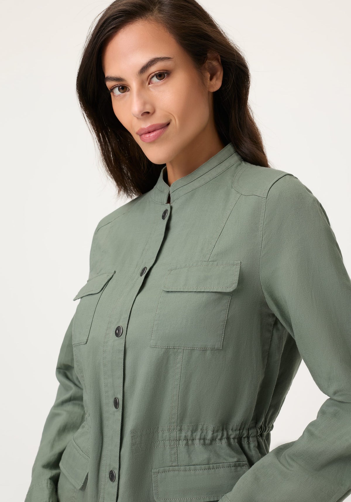 Linen Blend Safari Jacket