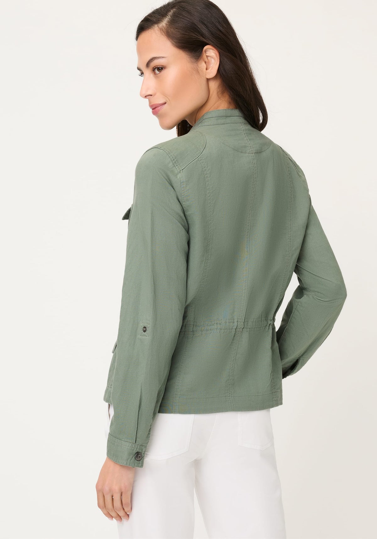 Linen Blend Safari Jacket