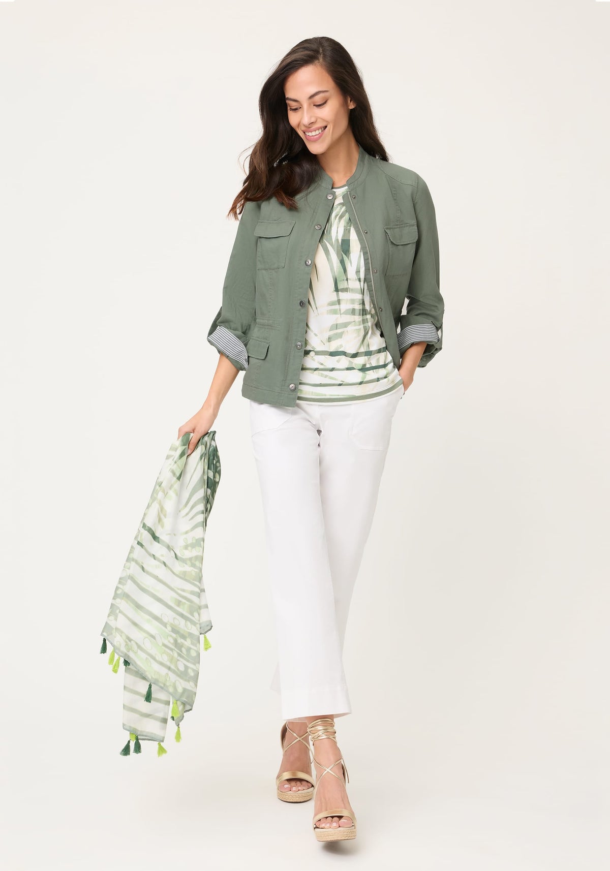 Linen Blend Safari Jacket