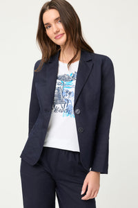 Linen-Cotton Blazer
