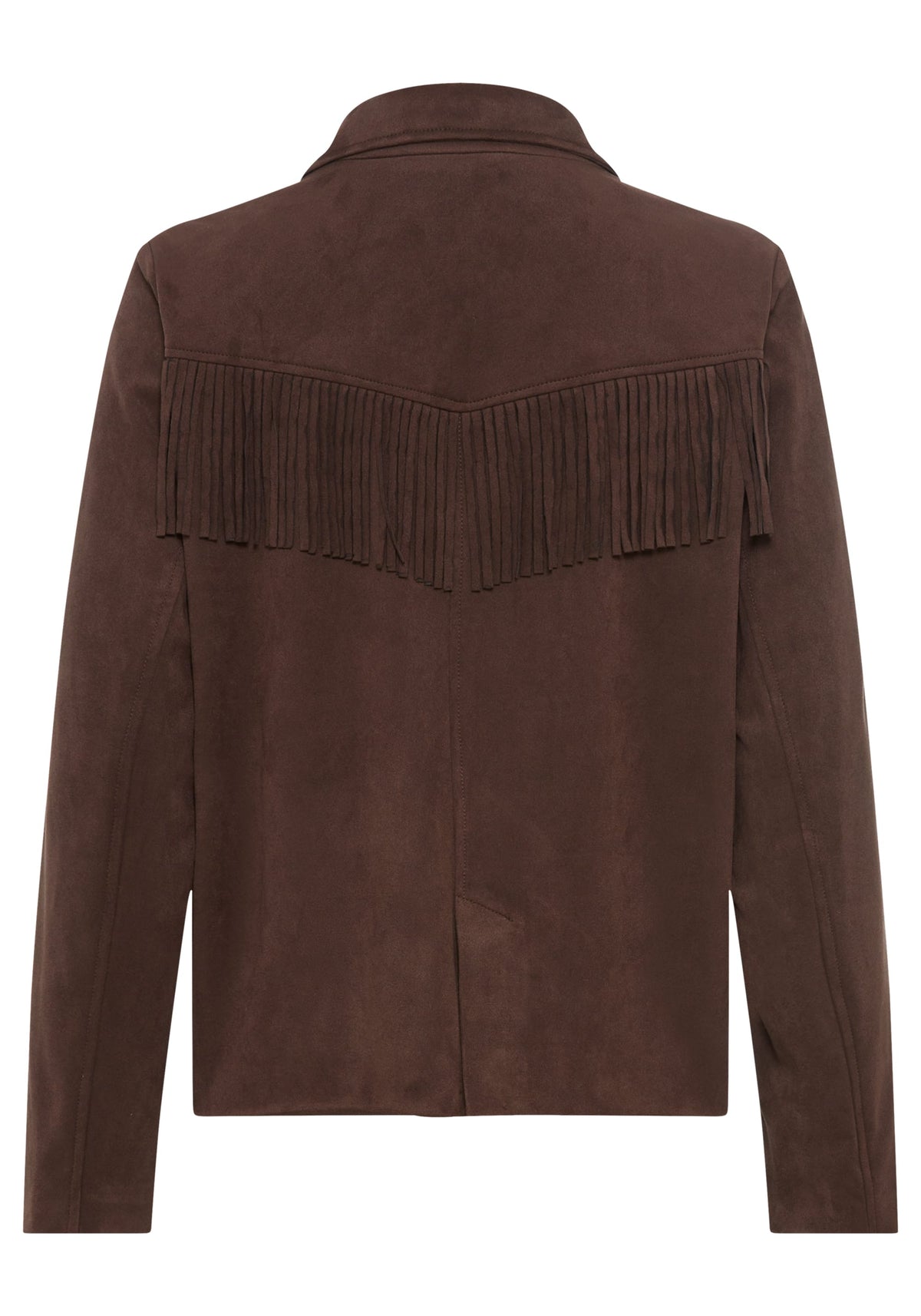 Faux Suede Fringe Jacket