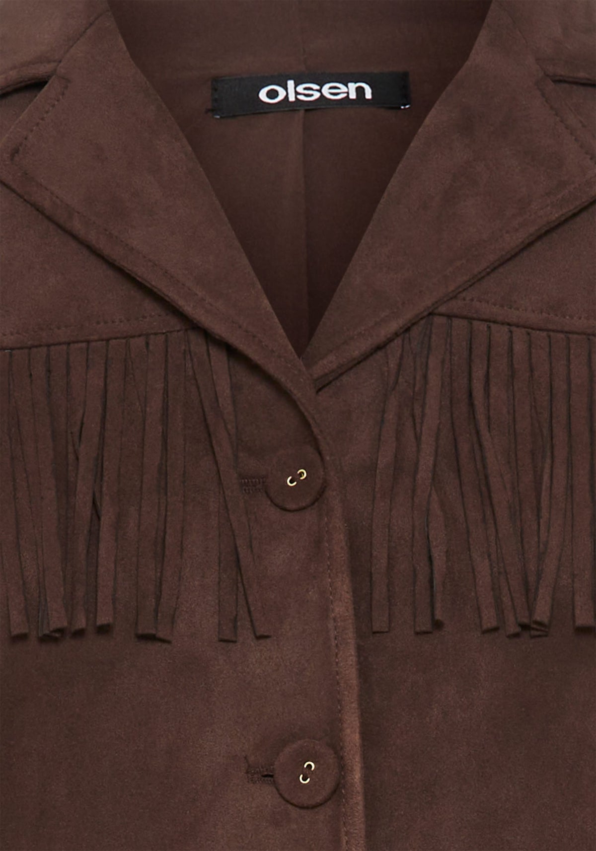 Faux Suede Fringe Jacket