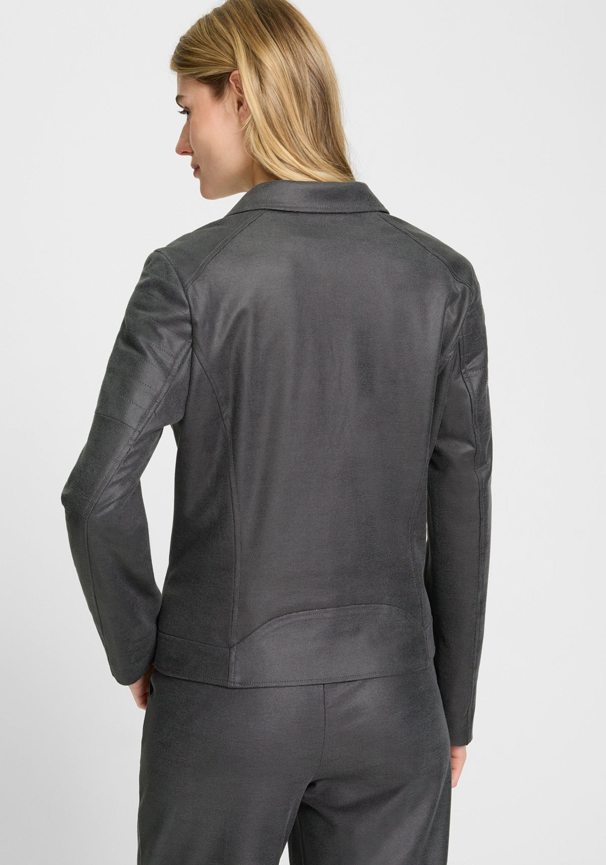 Coated  Biker Jacket