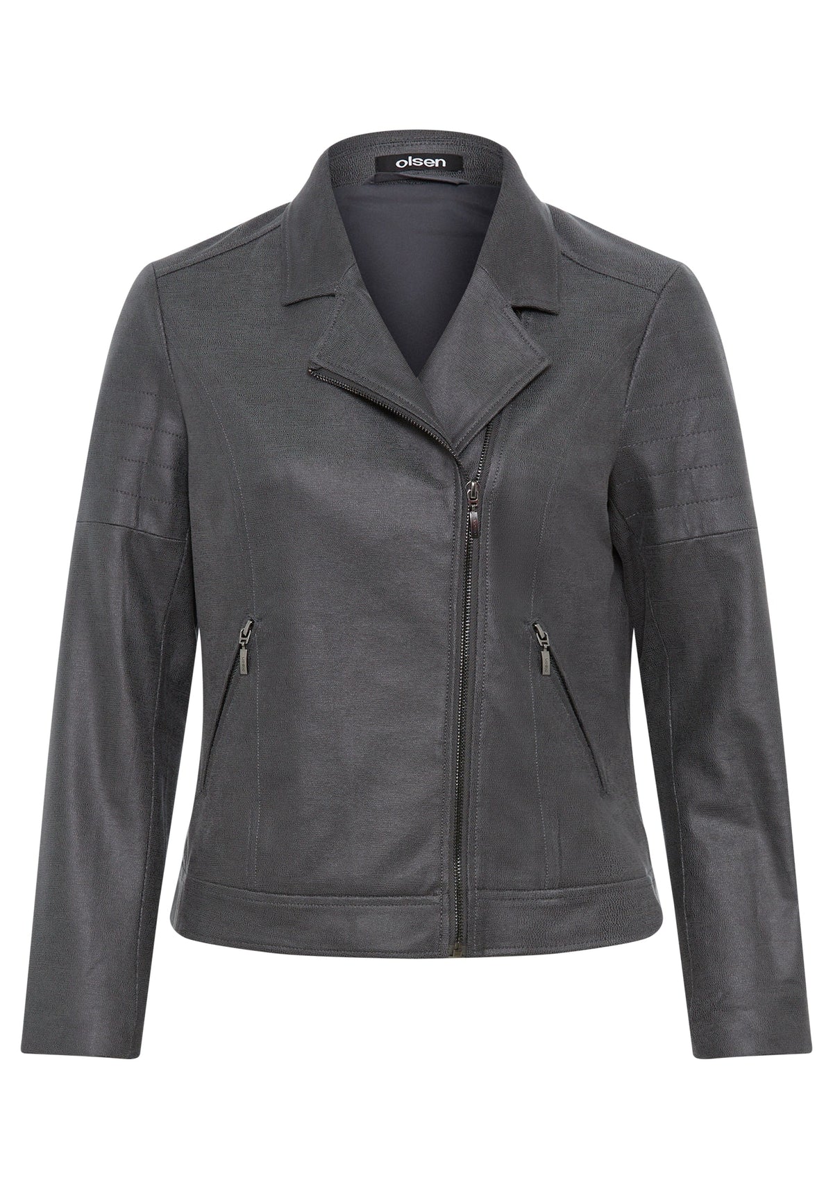 Coated  Biker Jacket