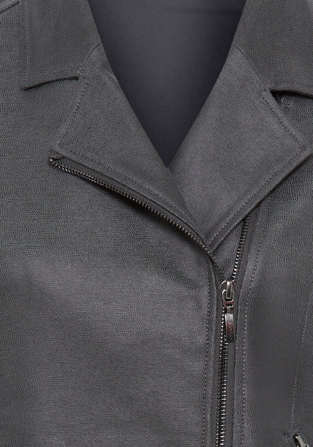 Coated  Biker Jacket