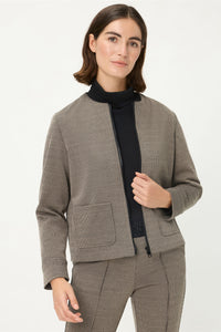 Veste à carreaux zippée