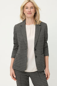 Blazer en tricot géométrique