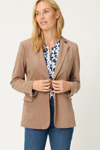 Faux Suede Blazer