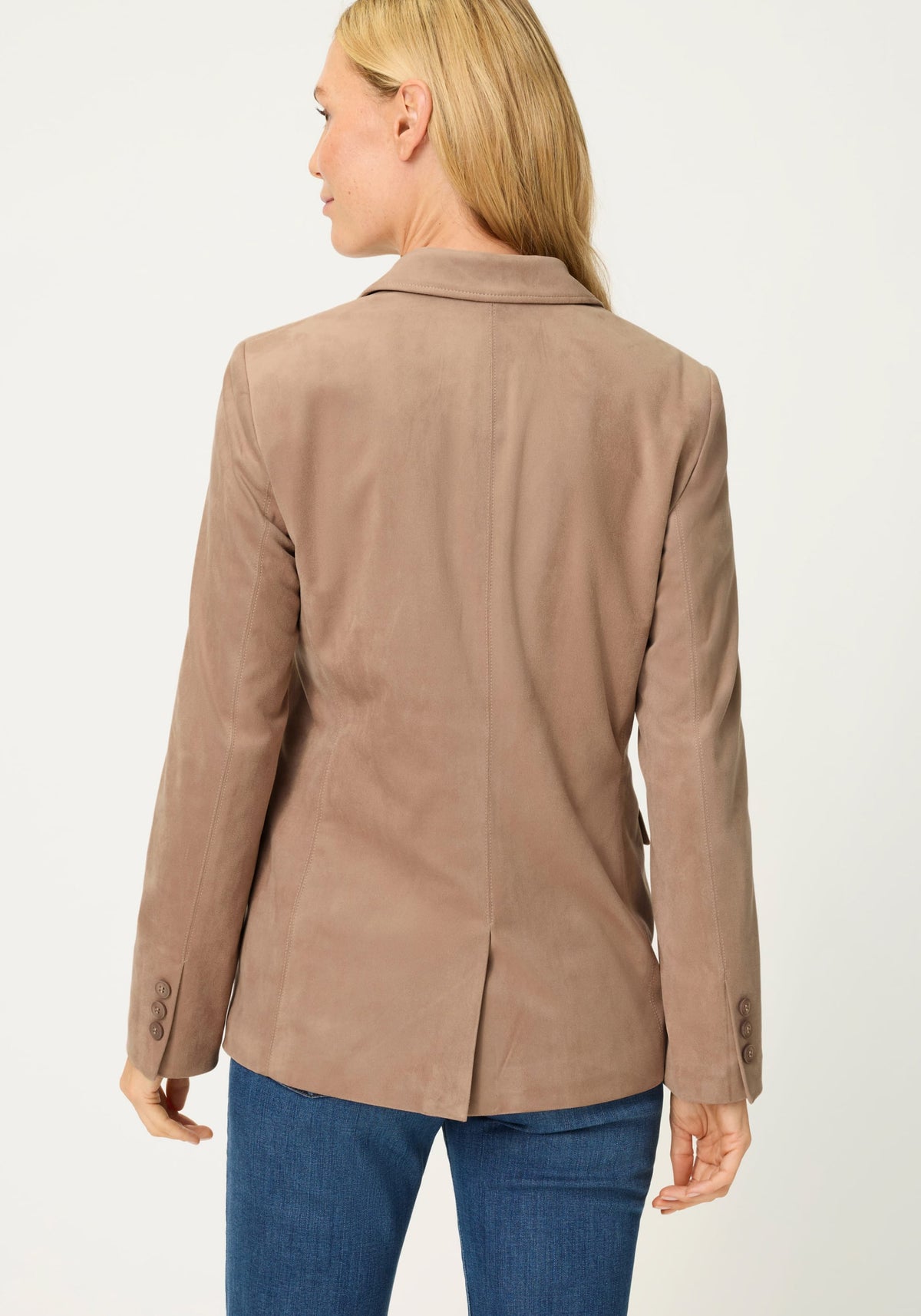 Faux Suede Blazer
