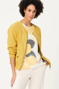 Collarless Zip Jacket