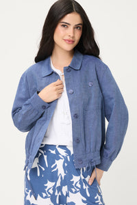 Veste en lin et coton