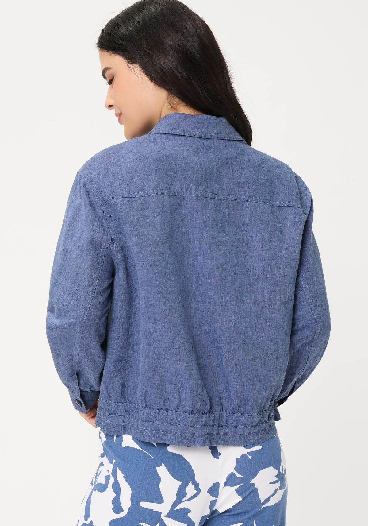 Veste en lin et coton