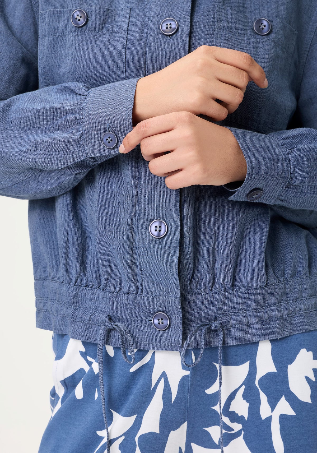 Veste en lin et coton