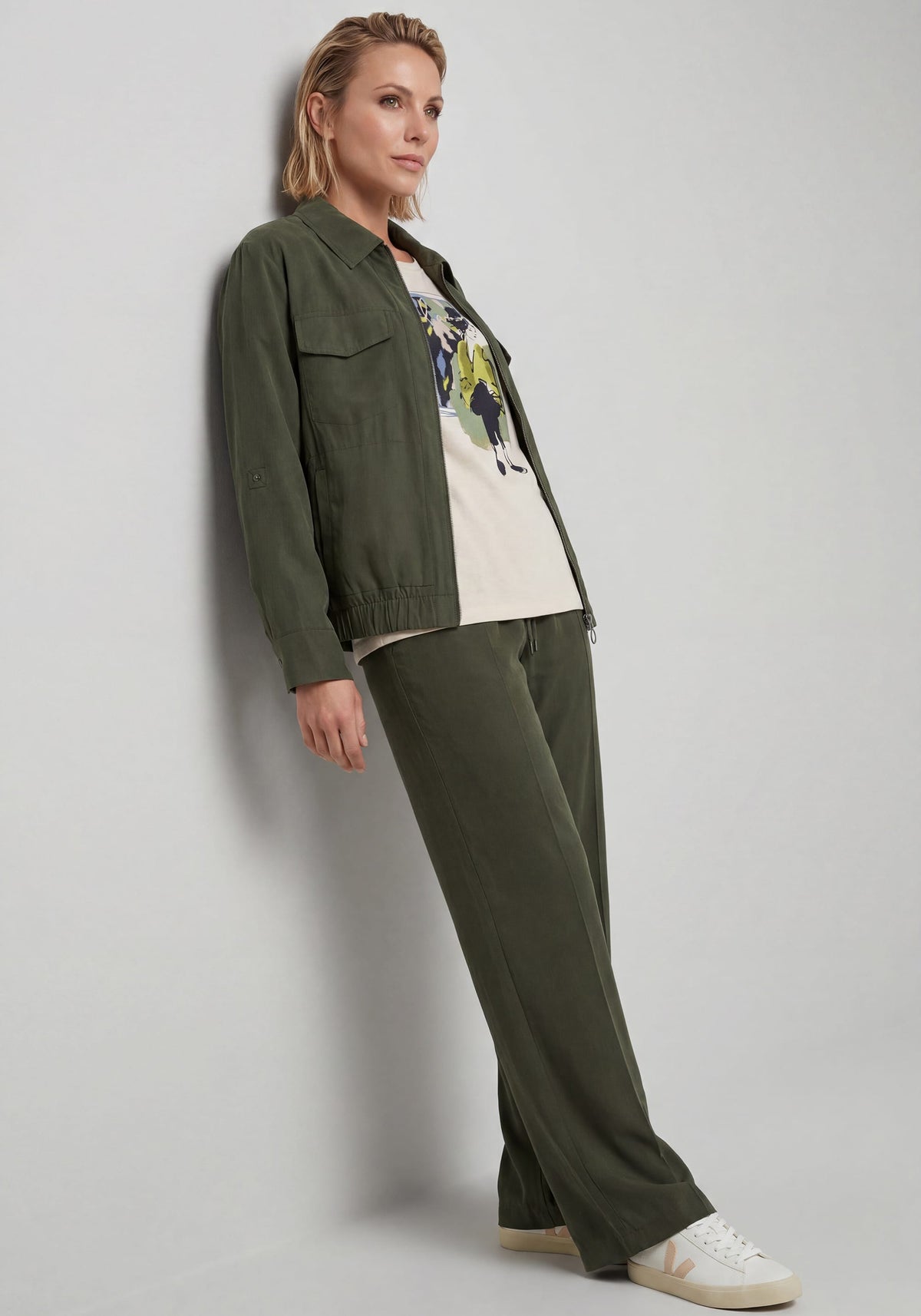 Twill Zip Front Jacket