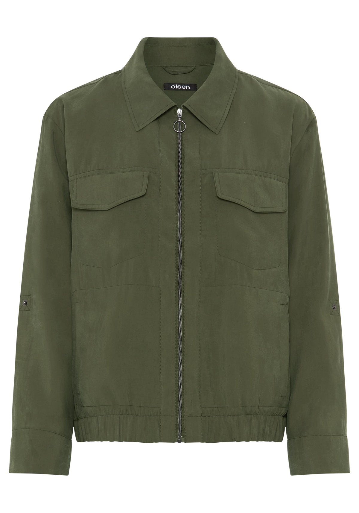 Twill Zip Front Jacket