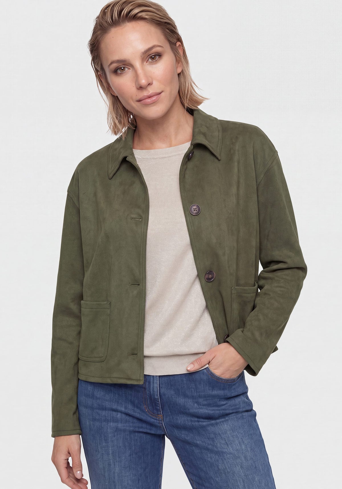 Faux Suede Jacket