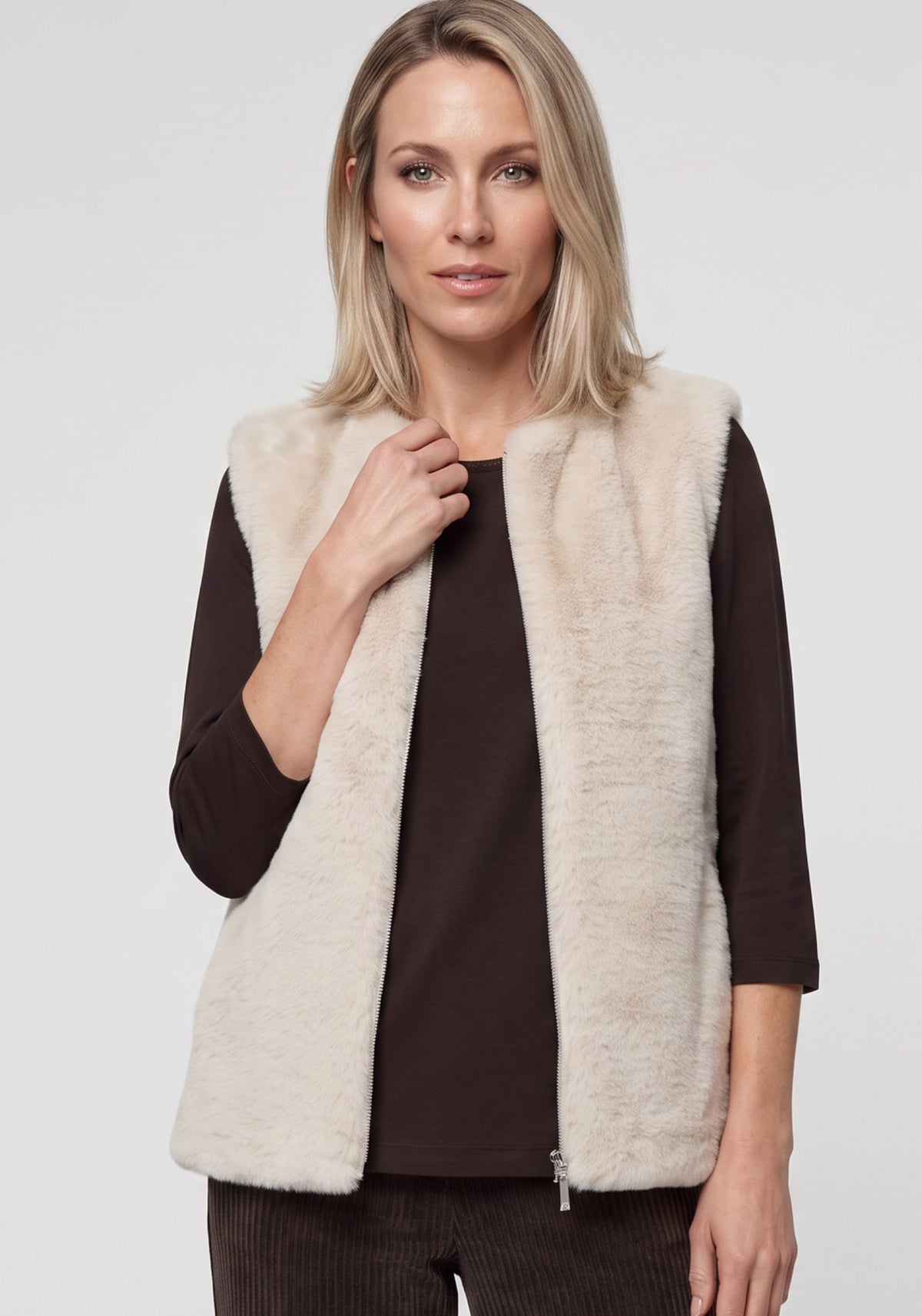 Faux Fur Zip Vest
