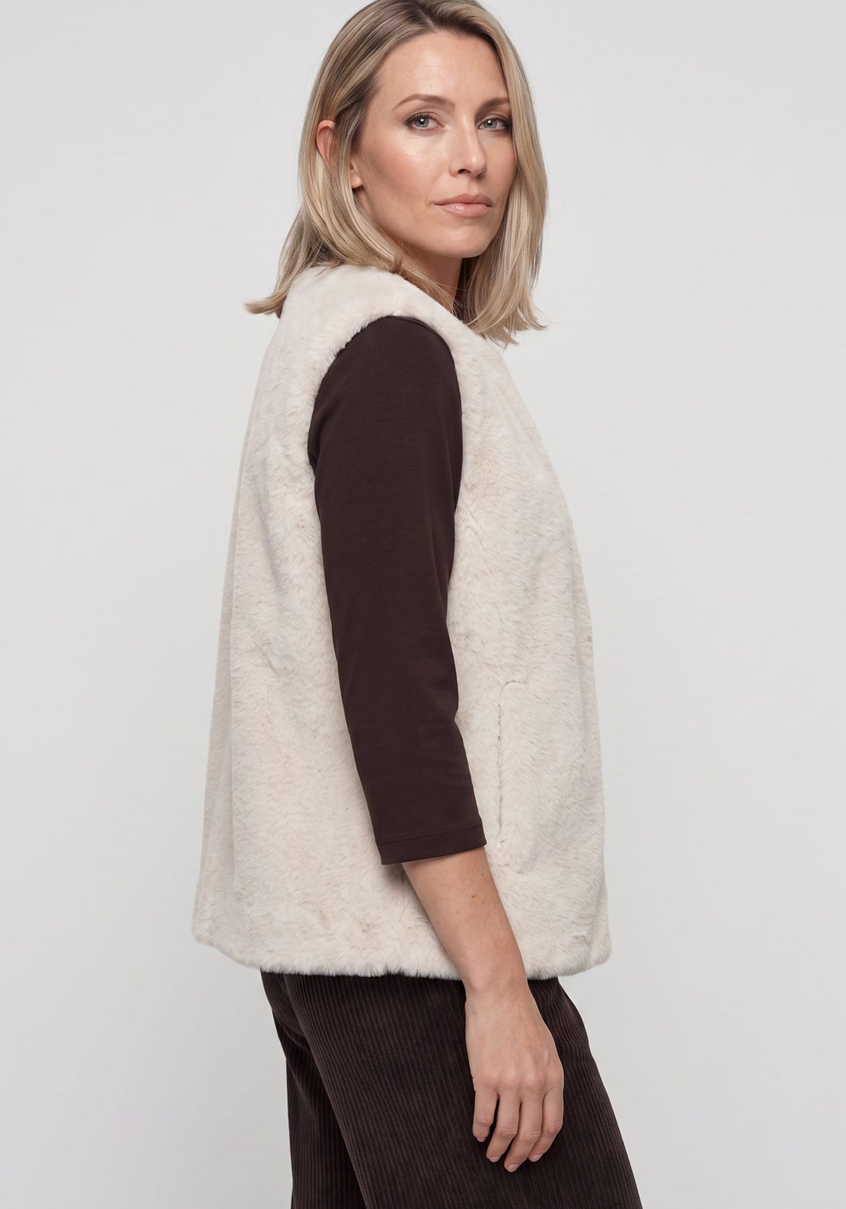 Faux Fur Zip Vest