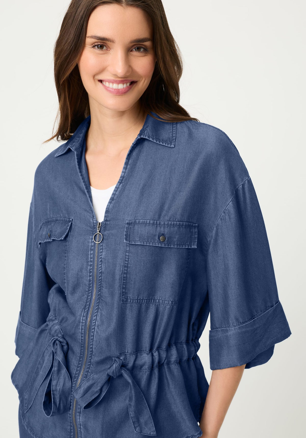 Veste souple effet denim