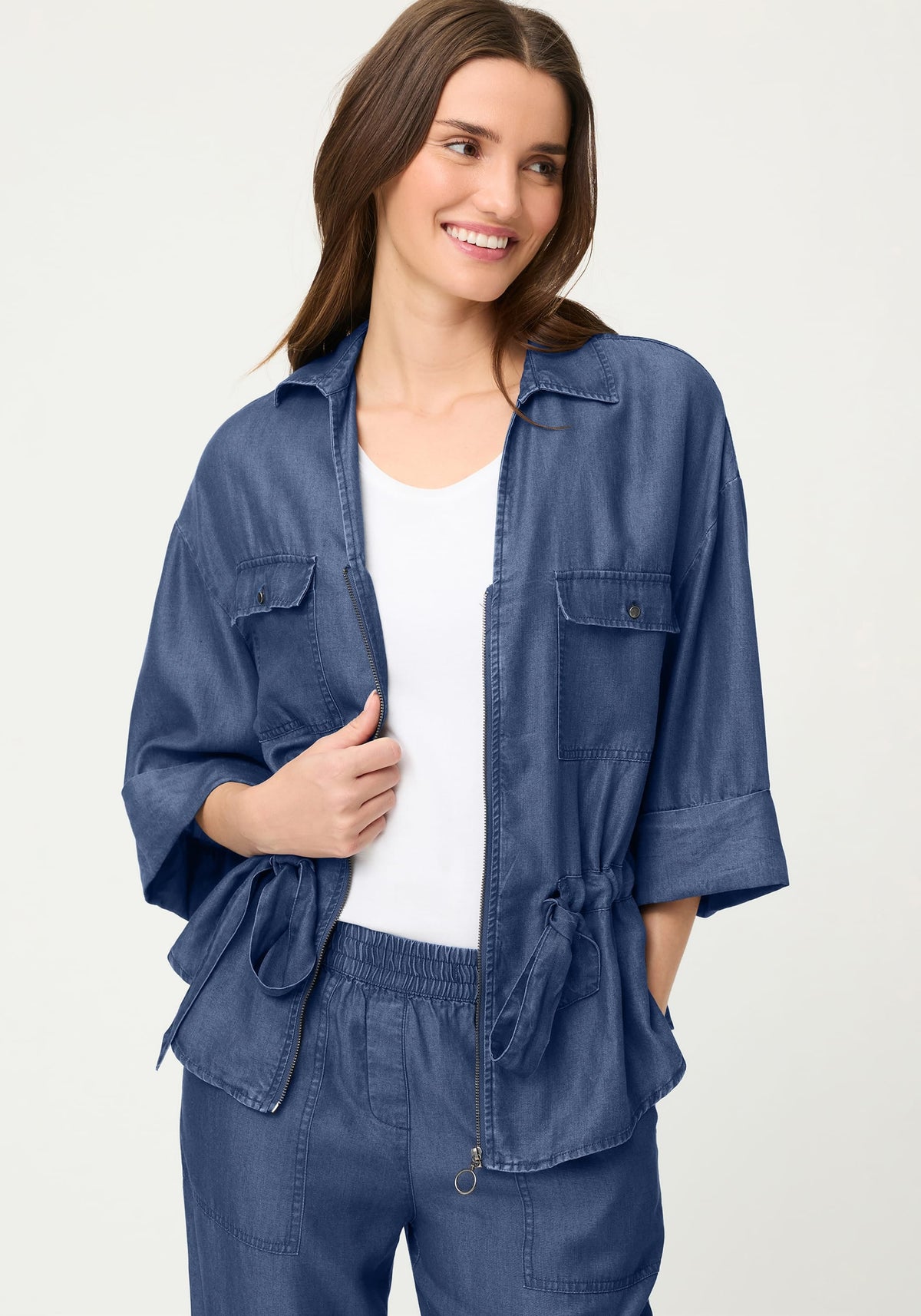 Veste souple effet denim