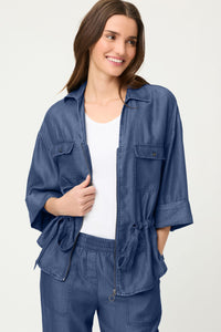 Soft Denim-Look Jacket