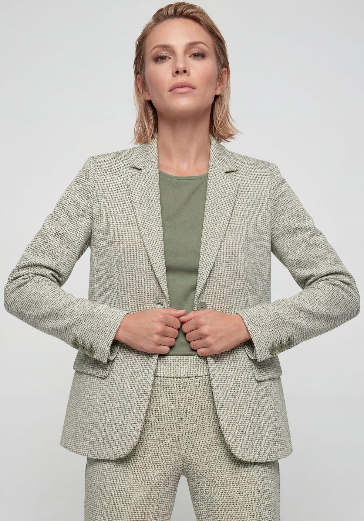 Jacquard Knit Blazer