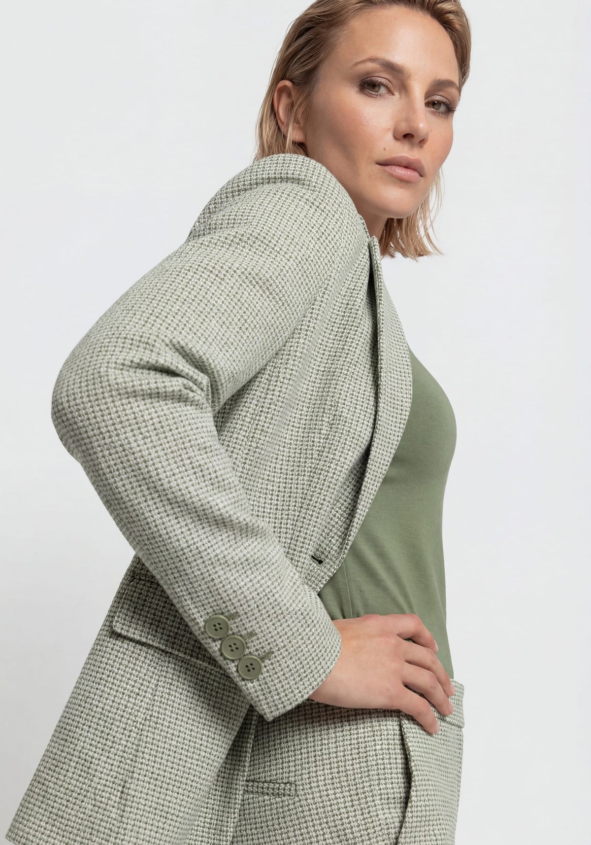 Jacquard Knit Blazer
