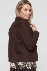 Faux Suede Zip Jacket