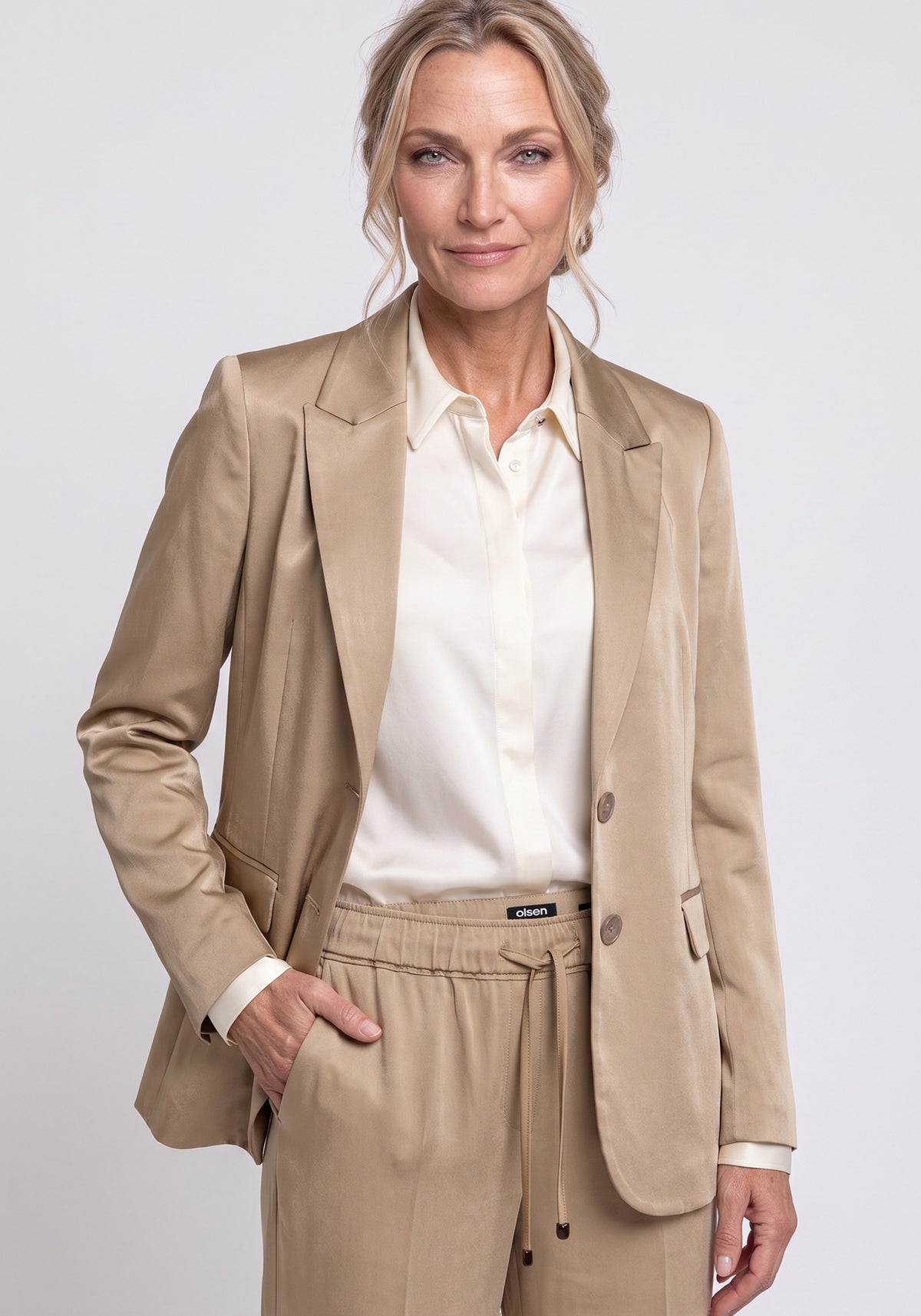 Satin Effect Blazer