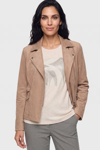Veste de moto en simili-daim