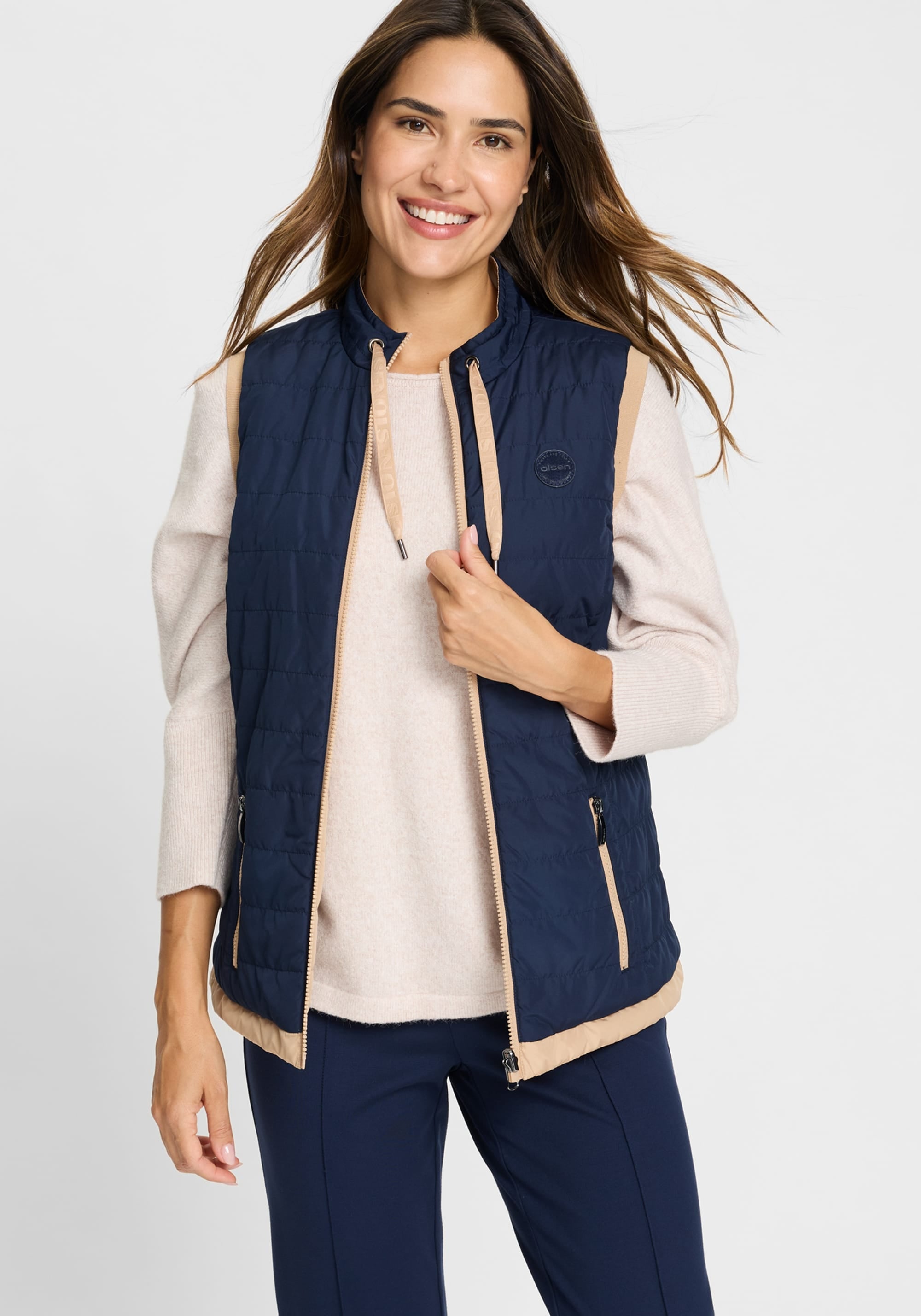 2-in-1 Reversible Quilted Vest - Olsen Fashion