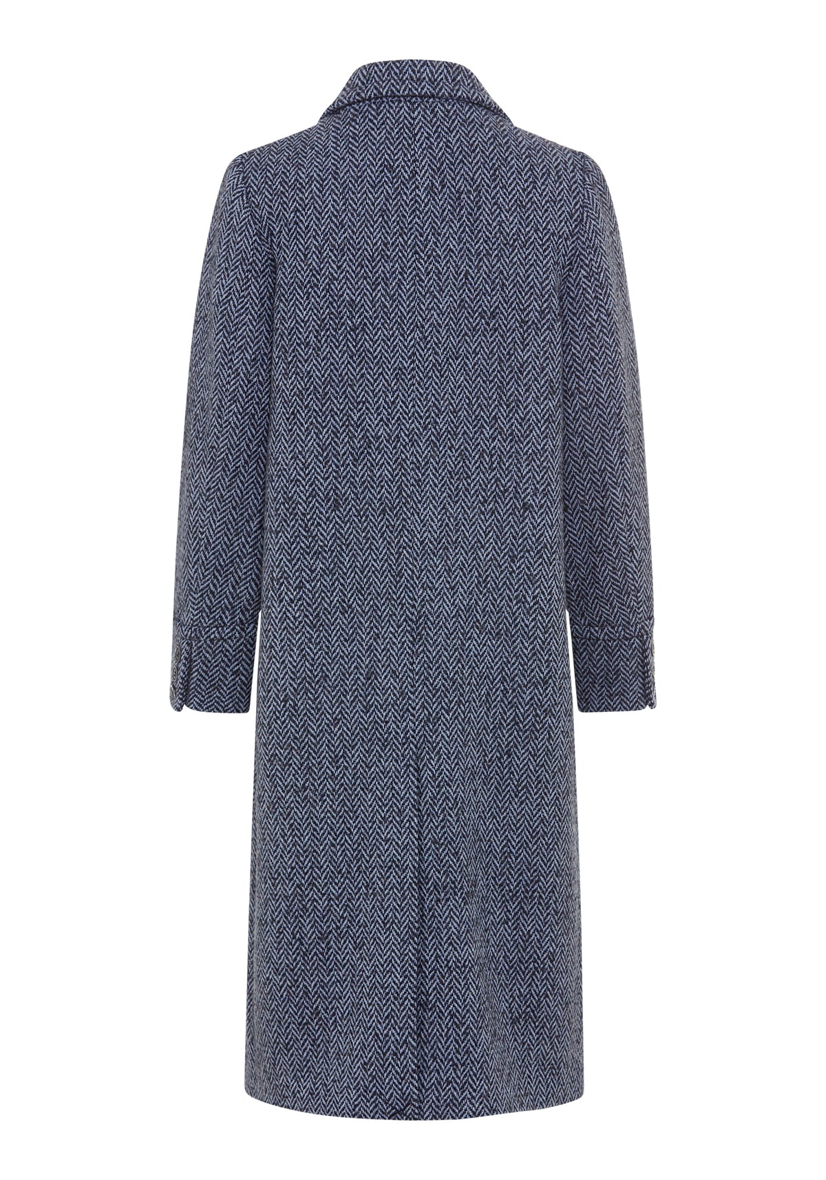 Wool Blend Herringbone Coat