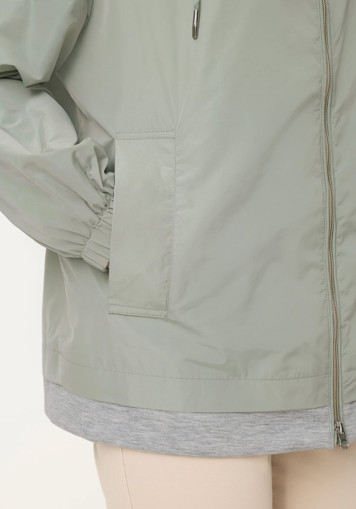 Mixed Media Hooded Jacket