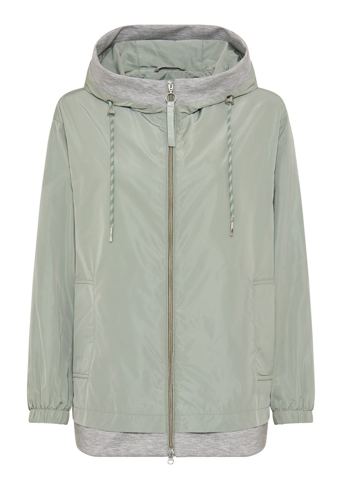 Mixed Media Hooded Jacket