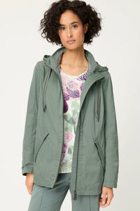 Mixed Media Hooded Jacket