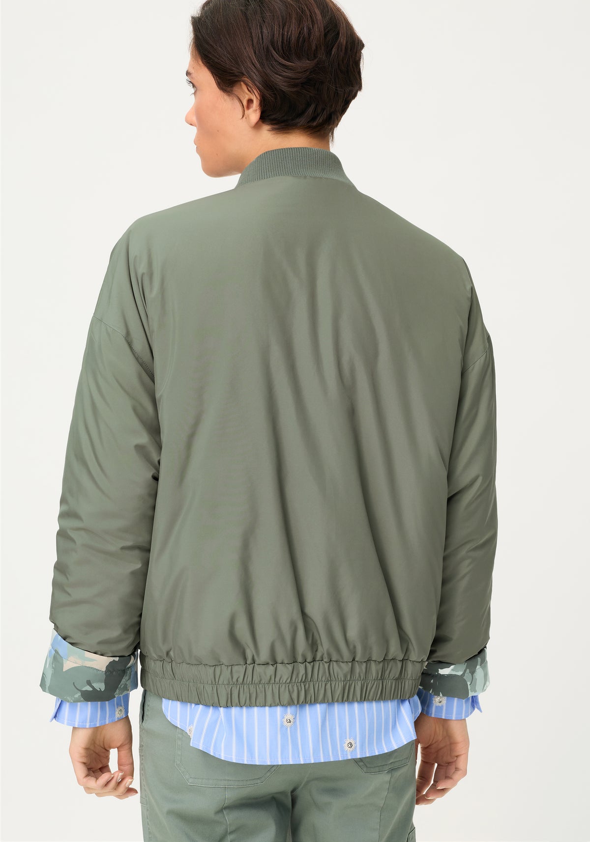 Blouson bomber réversible à motif camouflage botanique