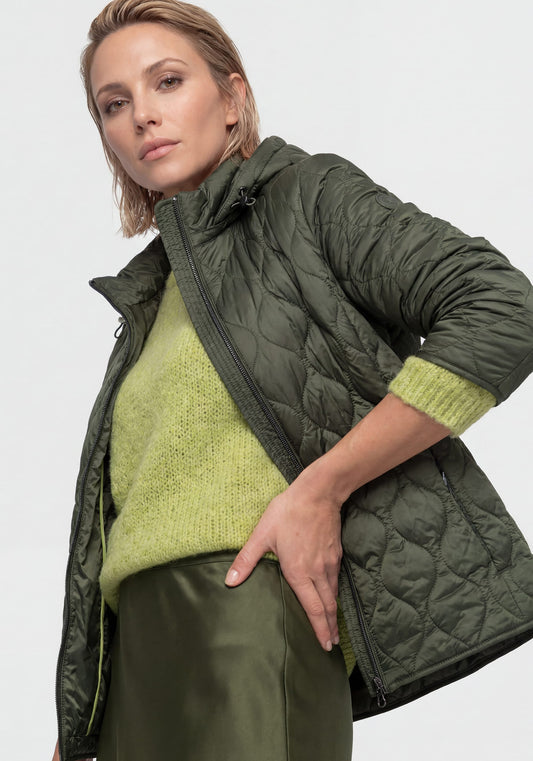 Veste matelassée d'extérieur avec capuche amovible